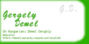 gergely demel business card